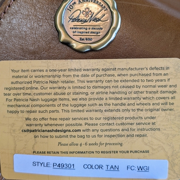 Patricia Nash Veneto Tan Crossbody Style P49301 - Picture 2 of 16